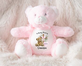 Personalised Green Memorial Bear Cross Teddy, 7 of 12