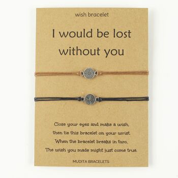 Lost Without You Compass Wish Bracelet Set, 3 of 5