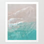 Ocean Gentle Wave Over Sand Unframed Coastal Art Print, thumbnail 6 of 9