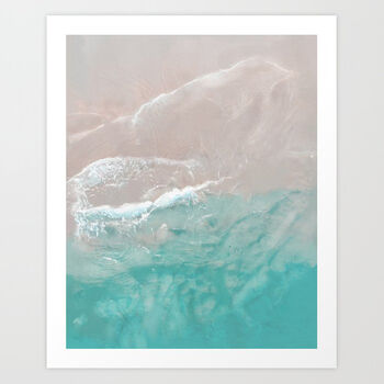 Ocean Gentle Wave Over Sand Unframed Coastal Art Print, 6 of 9