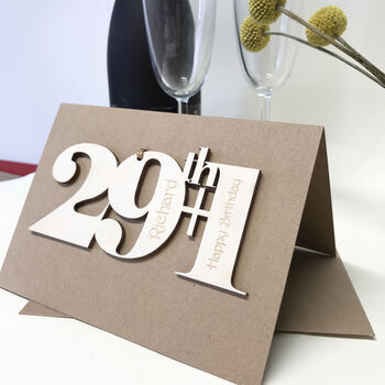 Personalised 29+One Birthday Card, 7 of 10