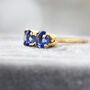 Blue Sapphire Stud Earrings In Silver Or Gold, thumbnail 6 of 12