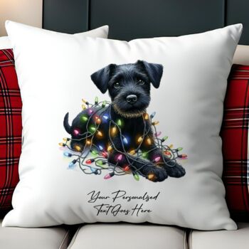 Personalised Patterdale In Christmas Lights, 3 of 12