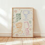 Raise A Glass Wall Art | Cheers Print | Kitchen Art Print, thumbnail 1 of 10