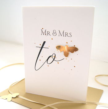 Mr And Mrs To Be Bee Wedding Card, 6 of 7