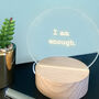 Personalised 'I Am Enough' Mini Desk Lamp, thumbnail 1 of 3