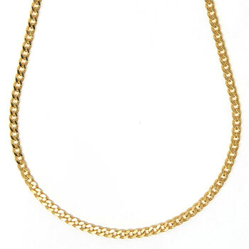 18k Gold Vermeil Plated Cuban Chain Necklace, 2 of 5