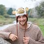 Monkey Hand Knitted Woollen Animal Hat, thumbnail 2 of 6