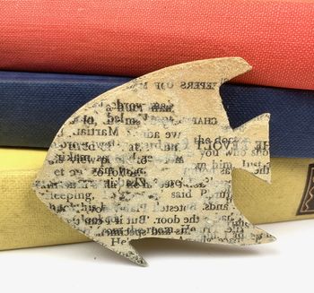Handmade Recycled Book Brooches, 7 of 8