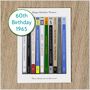 Personalised 60th Birthday Card 1964 1965 Music, thumbnail 1 of 9