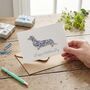 Personalised Mother's Day Liberty Sausage Dog Card, thumbnail 1 of 7