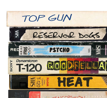 Favourite Films Gift: Handwritten Vhs Tapes, Movie Lover Print, 4 of 8