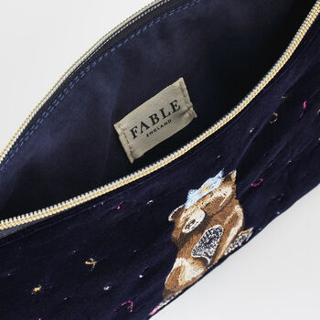 Party Bear Embroidered Blue Medium Pouch, 8 of 8