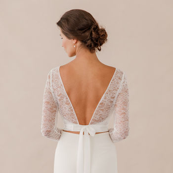 Lace Cover Up With Silk Tie Up Sash, 2 of 7