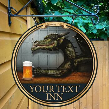 Dragon Inn Personalised Pub Sign/Bar Sign/Man Cave, 2 of 8