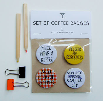 Set Of Coffee Badges/Magnets, 6 of 9
