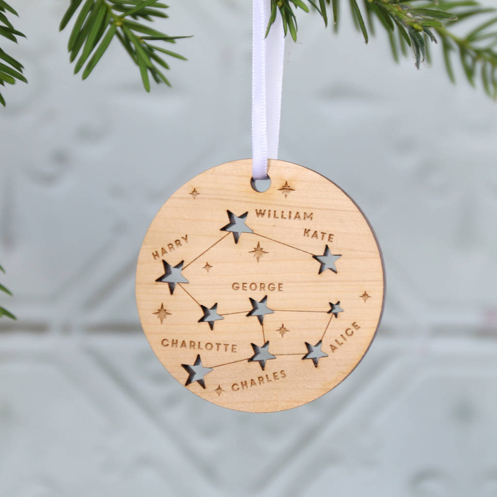 Family Personalised Christmas Ornament Constellation Tree Decoration Family Personalised Christmas Ornament Constellation Tree Decoration