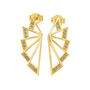 Angel Wing Studs In Gold Plated, thumbnail 1 of 4