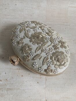 Gold Oval Handcrafted Clutch Bag, 4 of 10