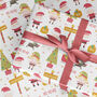 Santa's Elf Girl Wrapping Paper Roll Or Folded, thumbnail 3 of 3