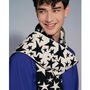 Stars Wool And Cashmere Scarf Black And White, thumbnail 1 of 3