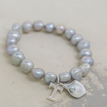 Initial Classic Pearl Lily Bracelet, 3 of 4