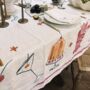 Lined Handprinted Tablecloth, thumbnail 2 of 2