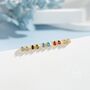 Sterling Silver Tiny Droplet London Blue Cz Stud Earrings, thumbnail 7 of 12