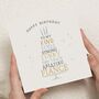 Personalised Funny Cake Birthday Card For Fiancé, thumbnail 1 of 7
