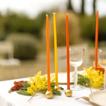 Mother’s Day Gift For Mum Set Of Two Solid Brass Candle Holders, 4 of 4