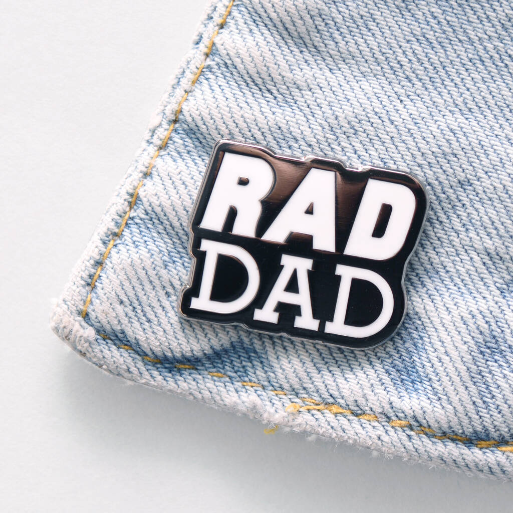 'rad Dad' Enamel Pin By Alphabet Bags | notonthehighstreet.com