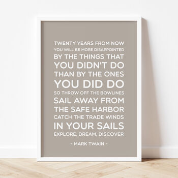 'Explore, Dream, Discover' Inspirational Quote Print, 7 of 9