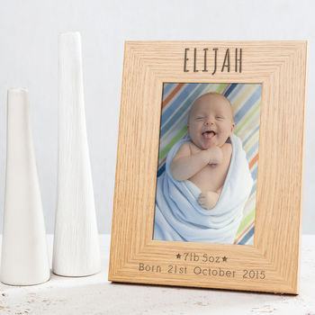 Personalised New Baby Girl Photo Frame, 3 of 6