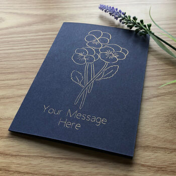 Personalised Violet February Birth Flower Card, 5 of 8