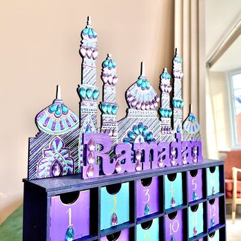 Personalised Midnight Ramadan Countdown Mosque Calendar, 2 of 4