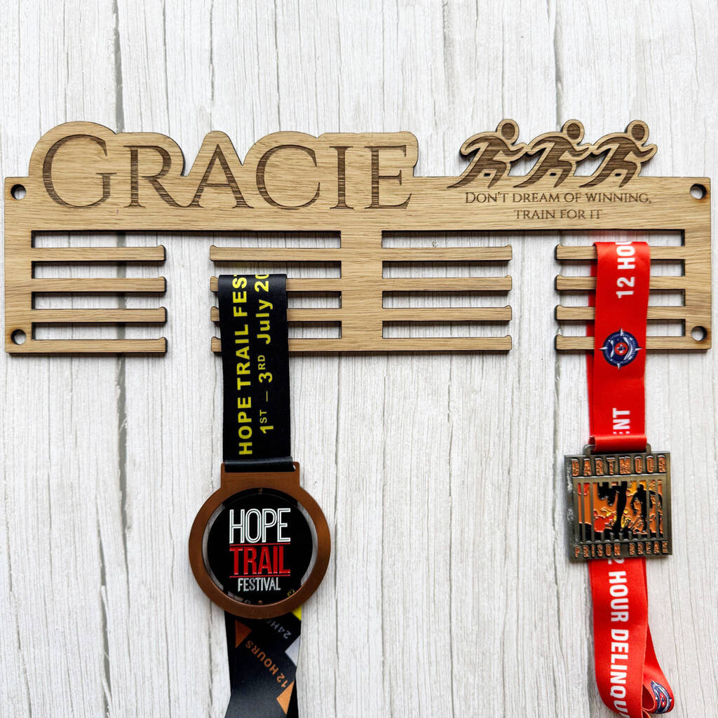 Personalised Engraved Medal Holder For Children, 1 of 6