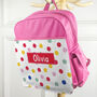 Personalised Girl's Patterned Pink Rucksack, thumbnail 7 of 12