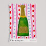 Champagne Bottle Art Print Kitchen Poster, thumbnail 3 of 7