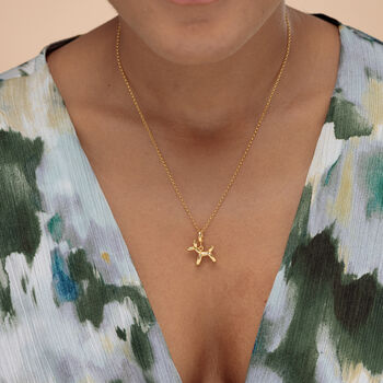 18ct Gold Balloon Dog Charm Necklace, 6 of 6