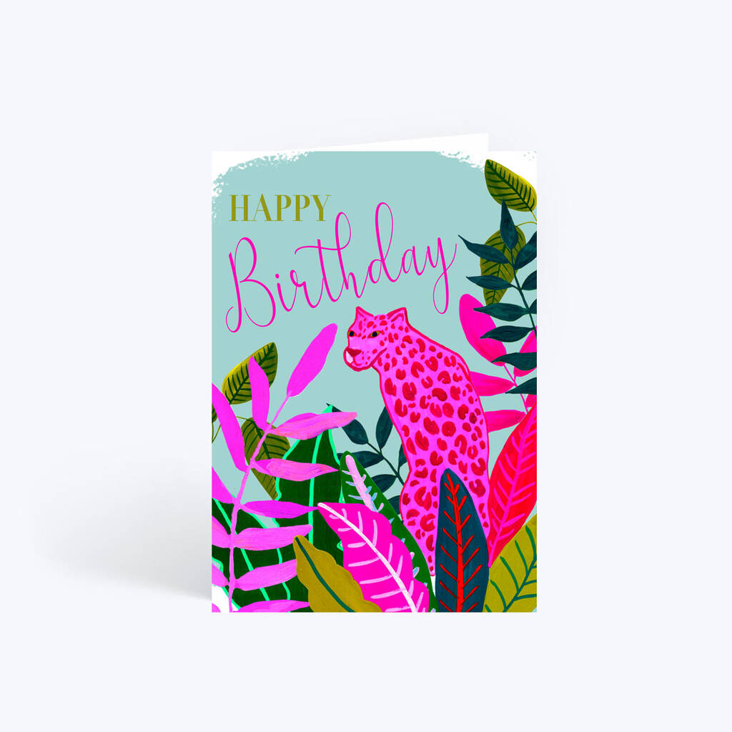 Pink Panther Birthday Card By Lousurfacepattern Notonthehighstreet