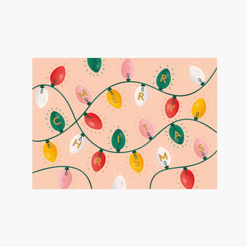 Merry Christmas Lights Postcards Pack Of 10, 2 of 3