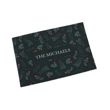 Personalised Christmas Festive Floral Placemat, 4 of 4