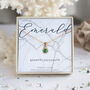 Rose Gold May Birthstone Necklace Emerald, thumbnail 1 of 5