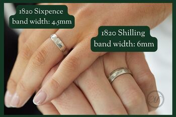 Sterling Silver Wedding Ring Set 1820, 8 of 12