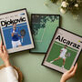 Set Of Three Tennis Posters – Two Players + Court, thumbnail 1 of 7