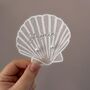 Personalised Pearl Earrings On Seashell Display Card, thumbnail 2 of 3