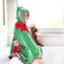 Personalised Christmas Elf Bamboo Soft Hooded Towel, thumbnail 4 of 9