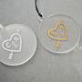 Personalised Couples Heart Christmas Bauble Decoration, thumbnail 5 of 11