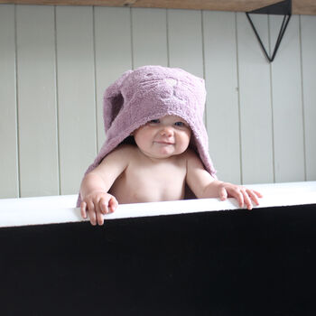 Personalised Hooded Baby Bath Towel Bunny Rabbit, 11 of 11