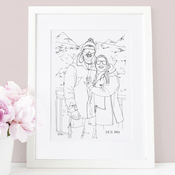 Personalised Hand Drawn Engagement Sketch, 3 of 8